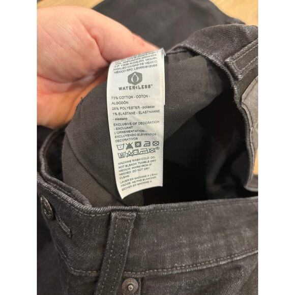 Levi Jeans Black Straight Leg - Mens Size 32W 30L - Picture 5 of 6